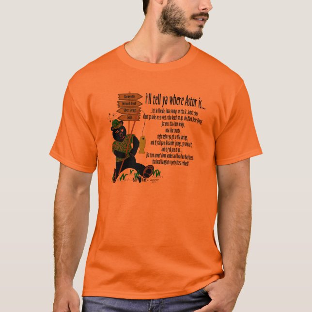 Camiseta Eu dir-lhe-ei onde Astor é… laranja (Frente)