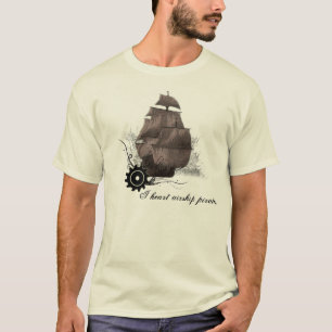 Camiseta Eu dirigível do coração pirateio o t'shirt do