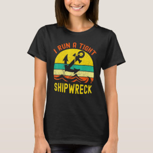 Camiseta Eu Dirijo Um Naufrágio Apertado Estilo Náutico Vin