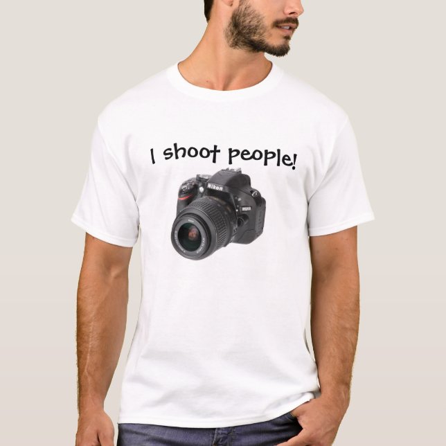Camiseta Eu disparo em pessoas (Frente)