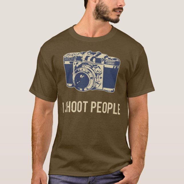 Camiseta Eu disparo em pessoas da câmera da fotografia (Frente)