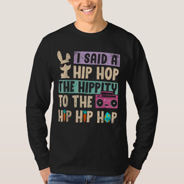 Camiseta Eu Disse "Hip Hip Hop Bunny Easte" (Frente)