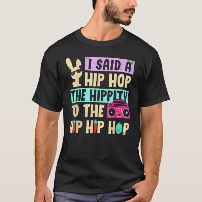 Camiseta Eu Disse "Hip Hip Hop Bunny Easte" (Frente)