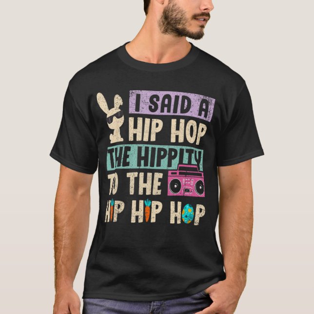 Camiseta Eu Disse "Hip Hip Hop Bunny Easte" (Frente)