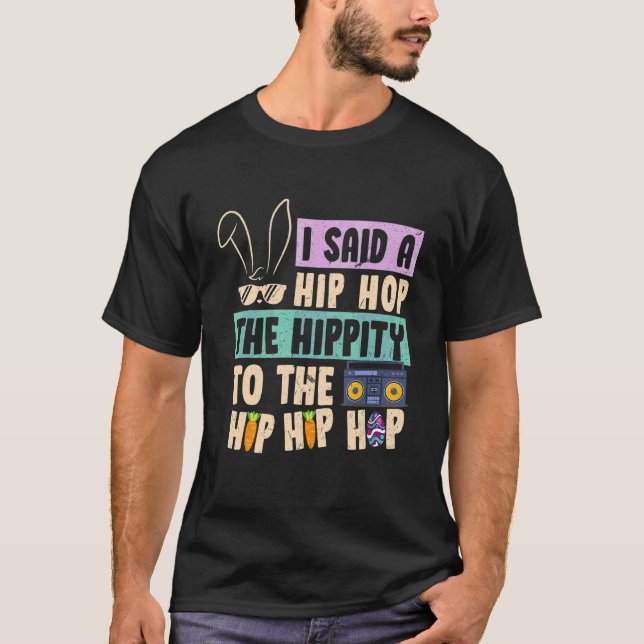 Camiseta Eu Disse "Hip Hip Hop Bunny Easte" (Frente)