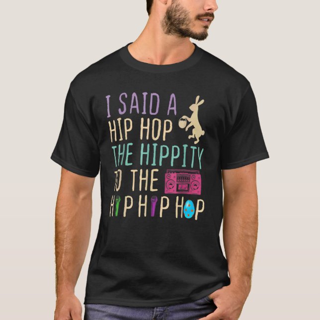 Camiseta Eu Disse "Hip Hip Hop Bunny Easte" (Frente)