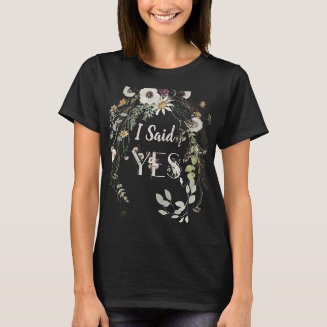 Camiseta EU DISSE QUE SIM! T-Shirt FLORAL SELVAGEM (Frente)