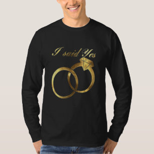 Camiseta Eu Disse Sim Anel de Noivado Festa de Noivado P