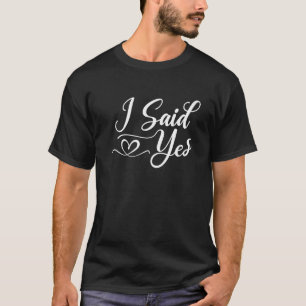 Camiseta Eu disse sim para mamãe Pai meninos meninos homens