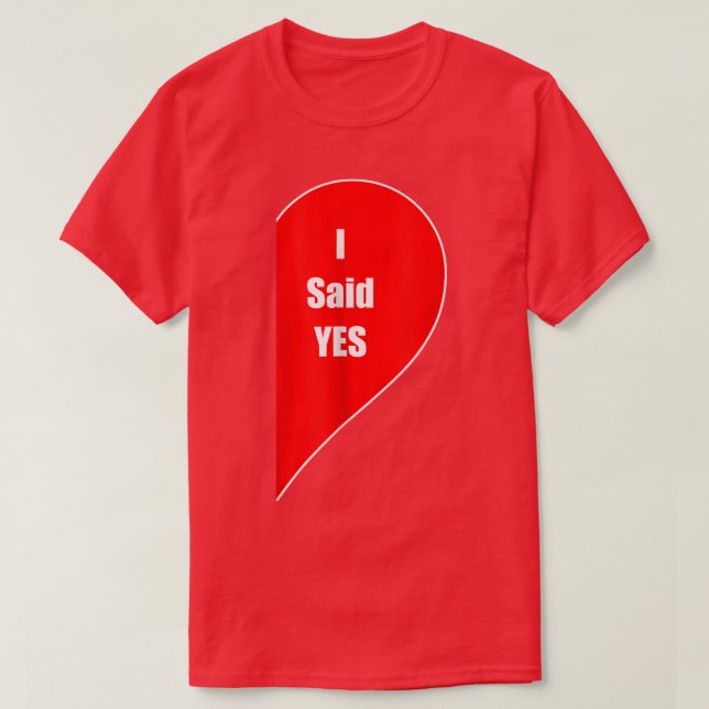 Camiseta Eu Disse Sim Presente Casal Noivo Casamento (Frente do Design)