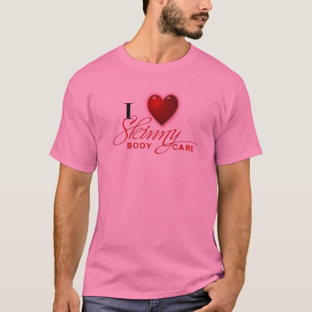 Camiseta Eu dos homens amo magro (Frente)