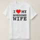 Camiseta Eu dos homens amo minha esposa impressionante (Frente do Design)