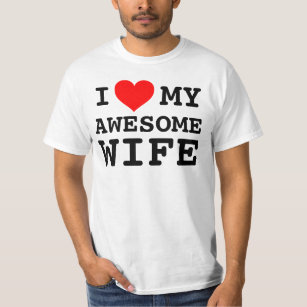 Camiseta Eu dos homens amo minha esposa impressionante