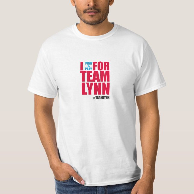 Camiseta Eu dos homens Pray & jogo para o T de Lynn da (Frente)