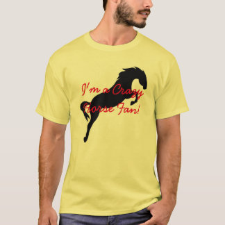 Camiseta Eu dos homens sou um t-shirt louco do fã do cavalo