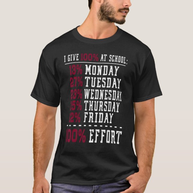 Camiseta Eu Dou 100 Na Escola Sempre Trabalhando Matemática (Frente)