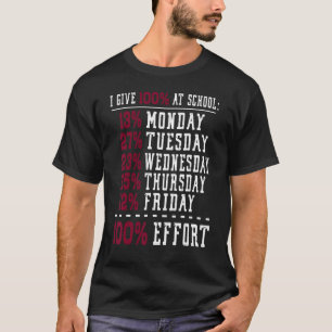 Camiseta Eu Dou 100 Na Escola Sempre Trabalhando Matemática