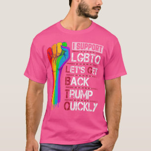 Camiseta Eu dou suporte a LGBTQs permite que você volte rap