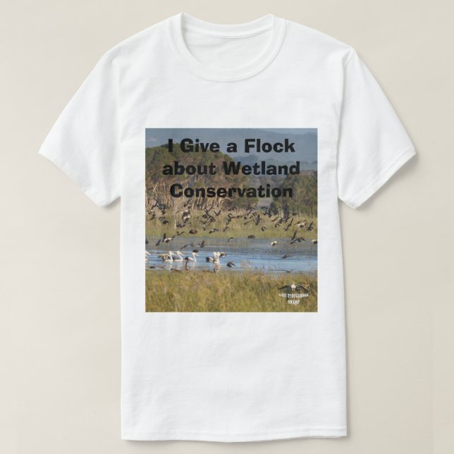 Camiseta Eu dou um rebanho sobre a conservação do pantanal (Frente do Design)