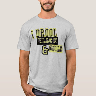 Camiseta Eu Drool preto & ouro