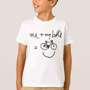 Camiseta eu e minha bicicleta = felicidade