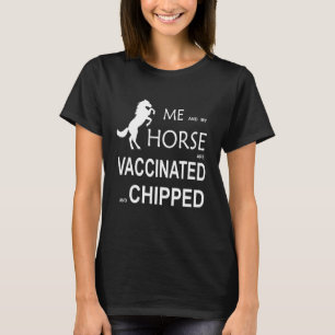 Camiseta Eu E O Meu Cavalo Somos Vacinados E Estimulados