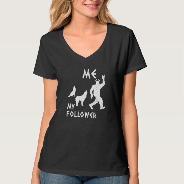 Camiseta Eu E O Meu Follower Vikings Wolf Viking (Frente)
