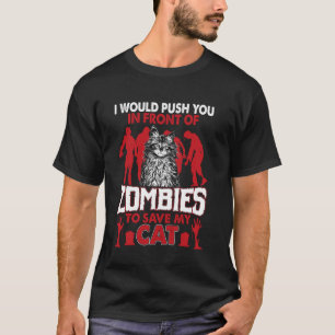 Camiseta Eu Empurraria Você Na Frente De Zumbis Para Salvar
