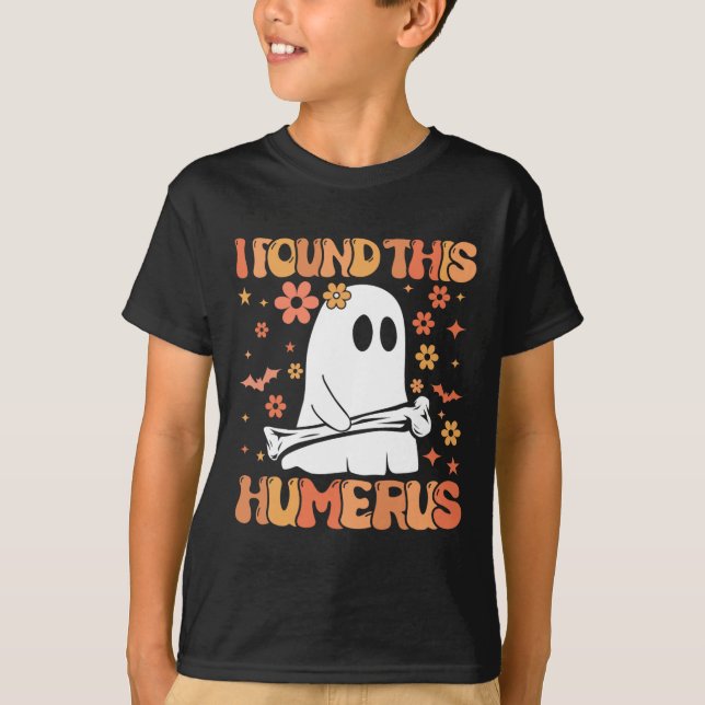 Camiseta Eu Encontrei Este Humero Engraçado Fantasma Spooky (Frente)