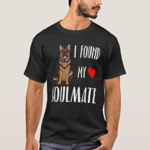 Camiseta Eu Encontrei Meu Cachorro Pastor Alemão Alma Gêmea