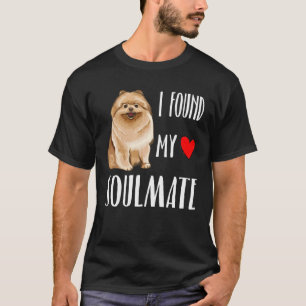 Camiseta Eu Encontrei Meu Cachorro Pomerânia Alma Gêmea Mel