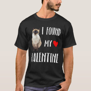 Camiseta Eu Encontrei Meu Gato Siames do Dia dos Namorados