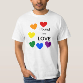 Camiseta Eu encontrei meu t-shirt do orgulho do amor