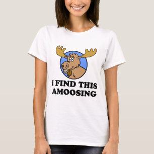 Camiseta Eu encontro esta chalaça engraçada dos alces de