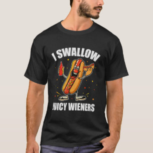 Camiseta Eu Engulo Juiche Com Piada Engraçada Adulto Sarcás