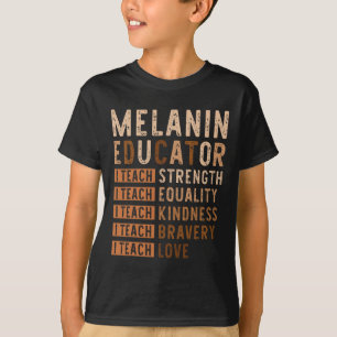 Camiseta Eu Ensino Amor Mês da História Negra Afro-American