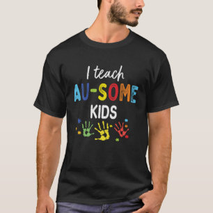 Camiseta Eu Ensino Au Algumas Crianças Puzzles Apoio ao Aut