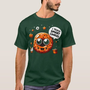 Camiseta Eu ensino biscoitos inteligentes no Dia das Bruxas