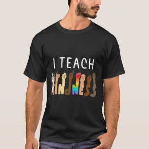 Camiseta Eu Ensino Bondade Autismo Professor Africano de Or