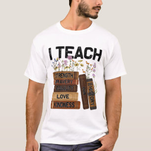 Camiseta Eu Ensino Bravura Igualdade Amor Forte Bondade Fl