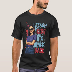 Camiseta Eu Ensino Crianças a Rebater Terapeuta de Fala Sar