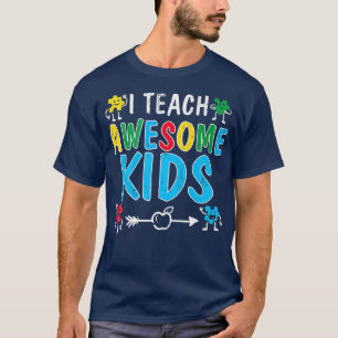 Camiseta Eu Ensino Crianças Incríveis A Consciência Do Auti
