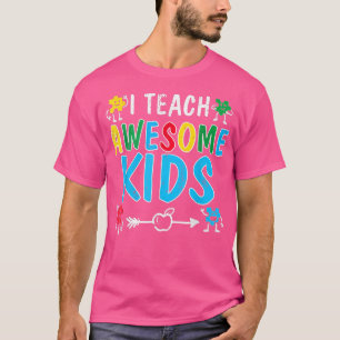 Camiseta Eu Ensino Crianças Incríveis A Consciência Do Auti