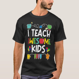 Camiseta Eu Ensino Crianças Incríveis Conscientização sobre