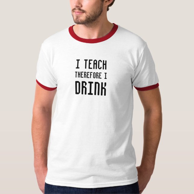 Camiseta Eu ensino-me conseqüentemente BEBO o T (Frente)