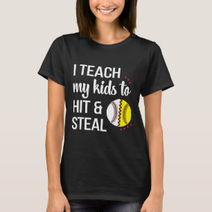 Camiseta Eu Ensino Meus Filhos a Bater e Roubar Orgulhoso V