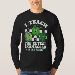 Camiseta Eu Ensino Os Trevos Mais Fofos Professor Groovy Di