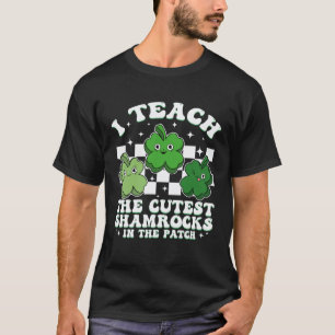 Camiseta Eu Ensino Os Trevos Mais Fofos Professor Groovy Di