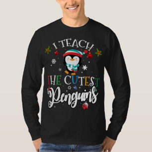 Camiseta Eu ensino pinguins mais bonitos, chá de Natal boni