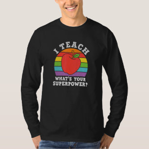 Camiseta Eu Ensino Qual É O Seu Super Poder